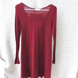 StitchFix RD Style Maroon Long Sleeve Skate Dress